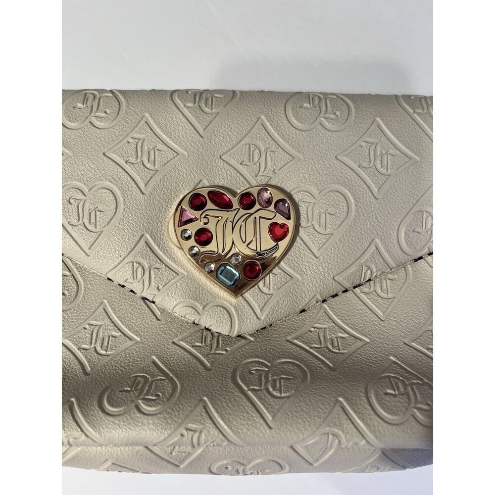 Juicy Couture Glitz Out Wristlet With Gold Chain Color beige - Picture 3 of 6